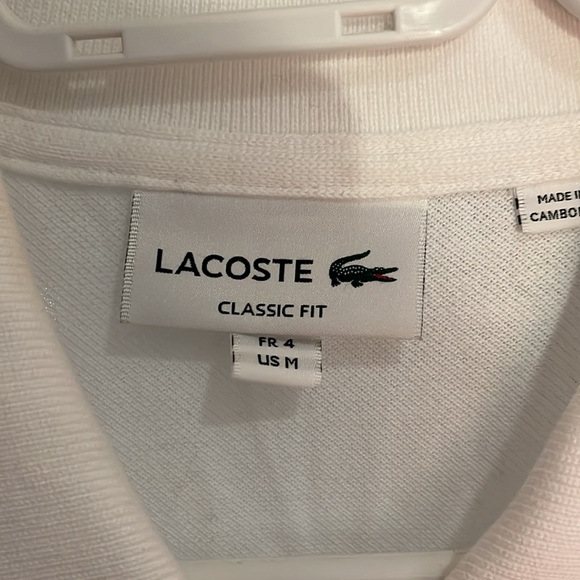 Polo Lacoste blanc taille M - Picture 3 of 4